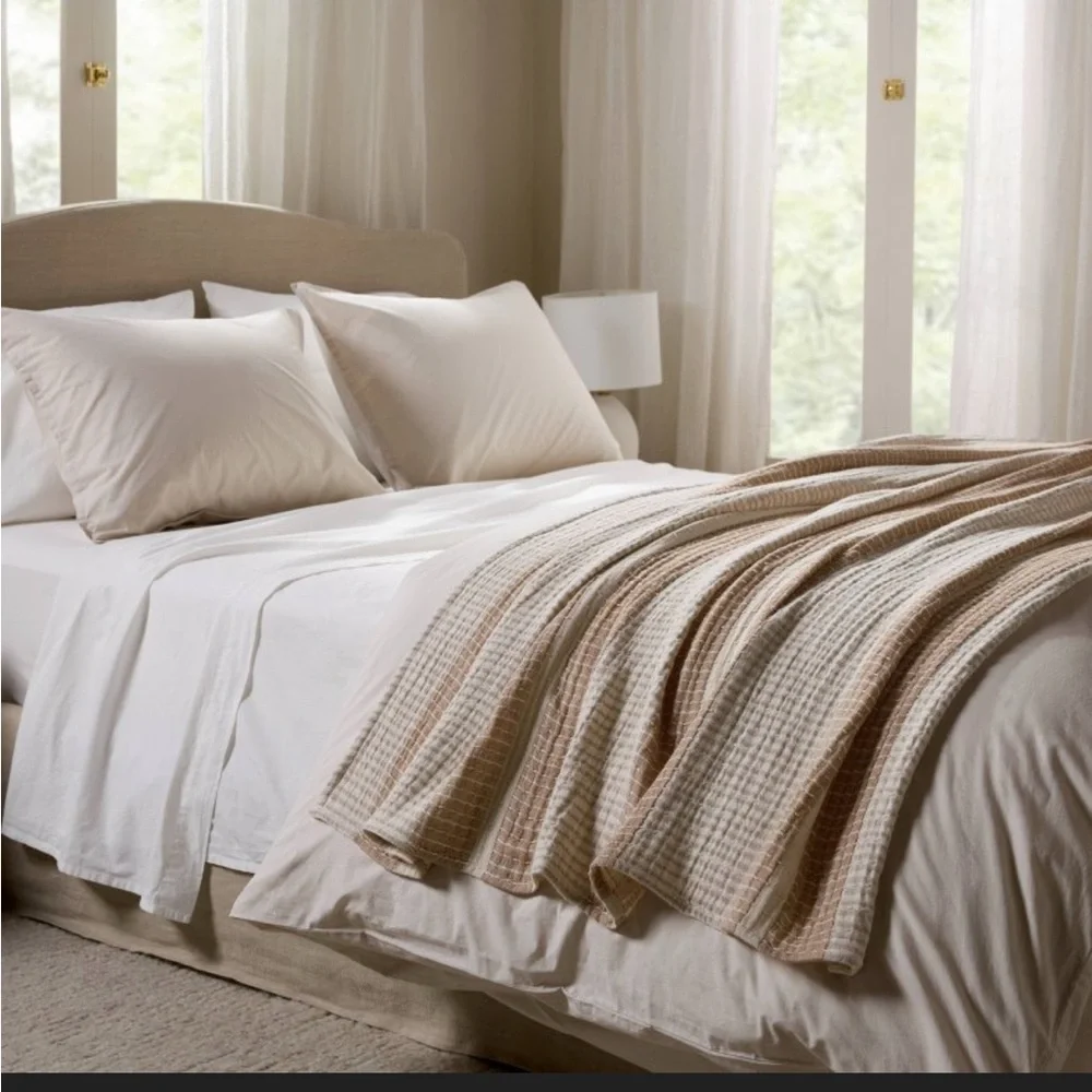 Open Box - Beachcomber Stripe Throw parchment & pecan - Parachute for Target - Picture 3 of 7